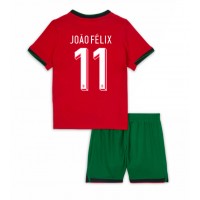 Portugalsko Joao Felix #11 Domáci Detský futbalový dres ME 2024 Krátky Rukáv (+ trenírky)